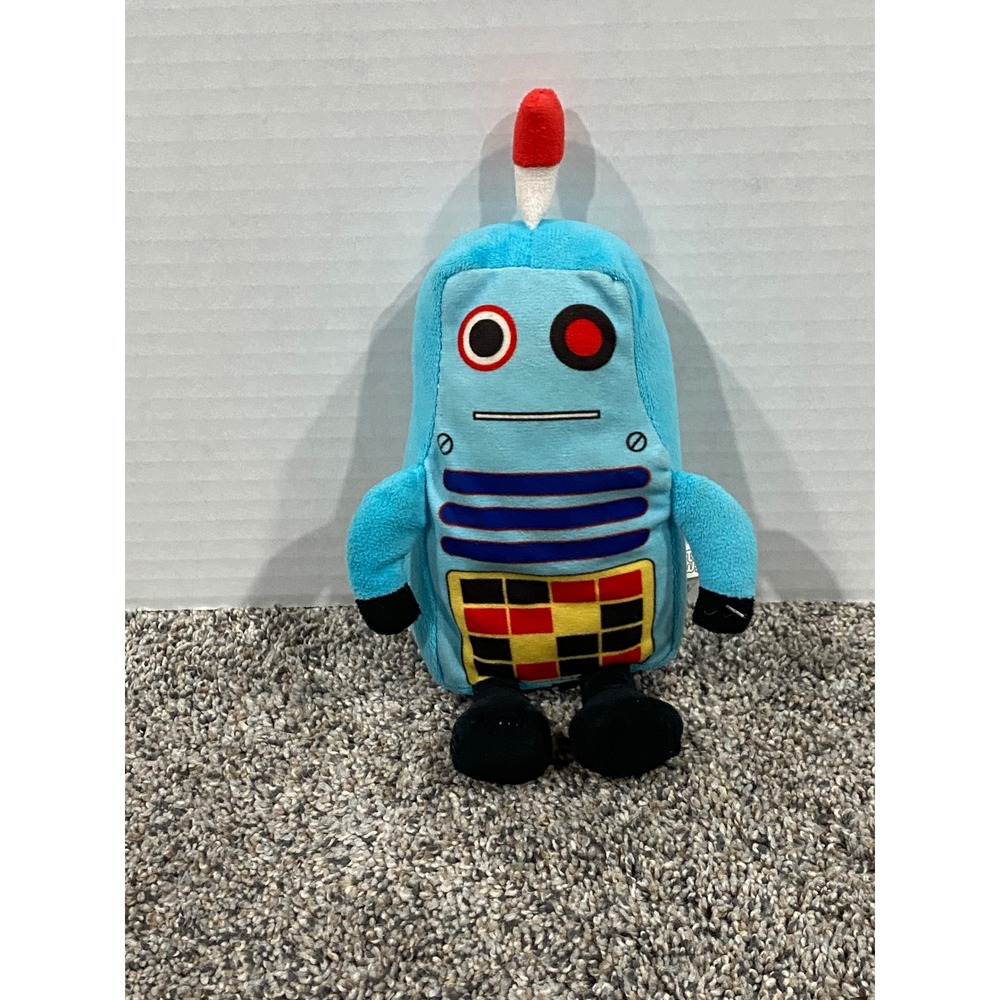 Plush Toy Works Yo Gabba Gabba Plex Robot Blue Excellent Stuffed Animal